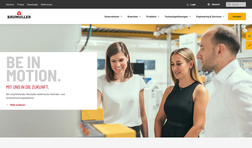 Website Baumüller Nürnberg GmbH